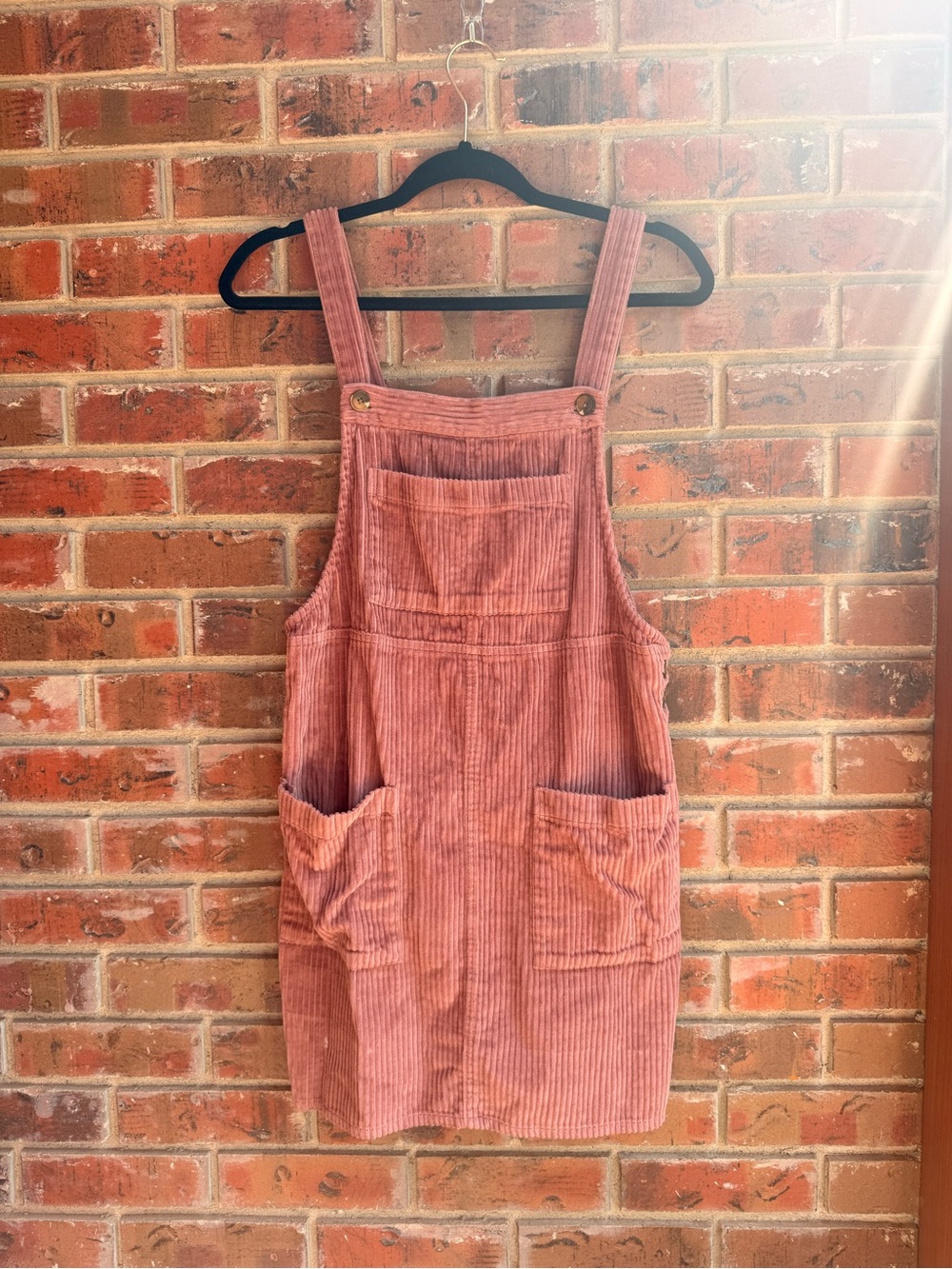 Wild Fable Pink Corduroy Overall Mini Dress